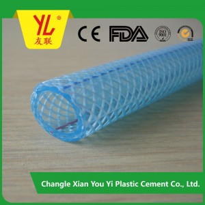 flexible clear fiber braided reinforced pvc garden water hose